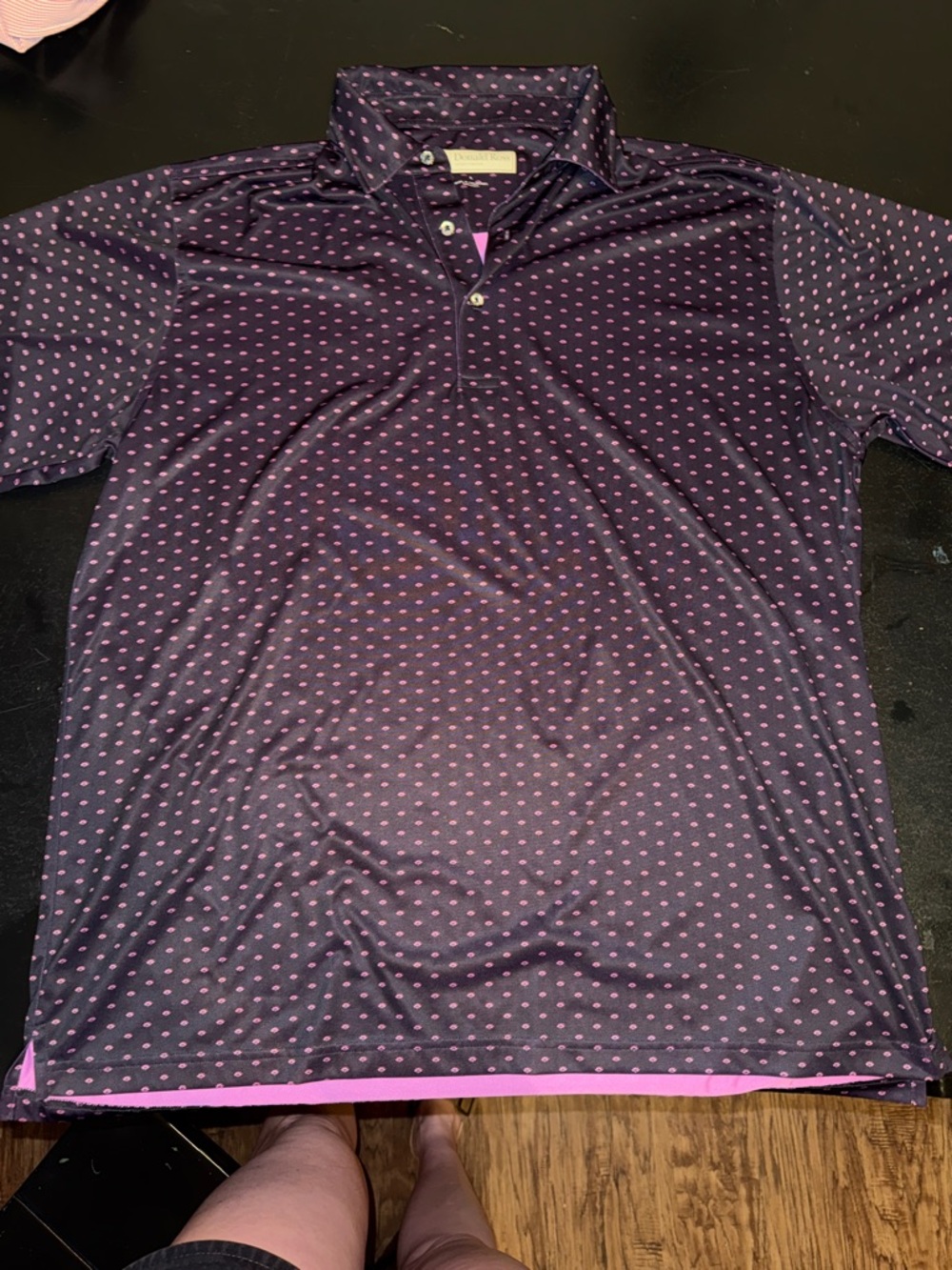 Donald Ross dark purple/ plum w/ light pink polo like new